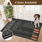 COSY HOMEER Non-Slip Door Mat 32"x48", Entryway Rugs Low Profile Absorbent Dirt Trapper Doormat for Front Entrance, Washable Polypropylene Entry Mat (Dark Grey)