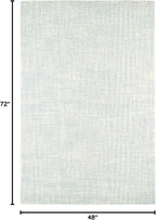 Dash and Albert Crosshatch Wool Area Rug - 4' x 6' Sky Blue Solid Hand Micro Hooked Accent Rug - Durable, High Traffic Areas Bedroom, Hallway, Stairs - Premium Luxury Hotel Quality Soft Breathable