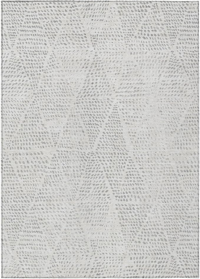 Addison Rugs Chantille ACN591 Silver 3' x 5' Indoor Outdoor Area Rug, Easy Clean, Machine Washable, Non Shedding, Bedroom, Living Room, Dining Room, Kitchen, Patio Rug