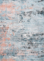 Rugs.com Leipzig Collection Area Rug – 8X11 Multi Low-Pile Rug Perfect for Living Rooms, Large Dining Rooms, Open Floorplans