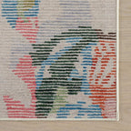 Dash & Albert Bloom Multi Machine Washable Rug, 3 X 5 Feet, Blue/Ivory Floral Pattern