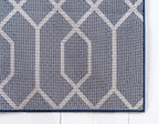Unique Loom Marilyn Monroe Glam Collection Area Rug - Trellis (2' x 10' Runner, Navy Blue Silver/ Silver)
