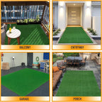 Ottomanson Artificial Grass Turf 7'10" x 54' Indoor Outdoor Faux Grass Rug with Drainage Holes, Customizable with Extra Long Size Options, Perfect for Patio Lawn Balcony Weddings Photoshoot Backdrop