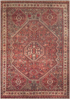 Keen Home Design 8x10 Rug - Machine Washable Area Rug with Non-Slip Backing, Ideal for Living Room, Dining Room, Bedroom - Vintage, Easy Clean, Durable, Low Pile Rug - (8' x 10')
