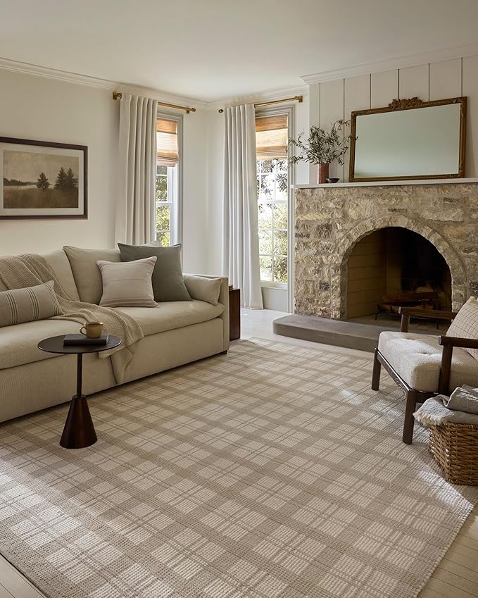 Loloi Magnolia Home by Joanna Gaines Ryder Collection RYD-01 Beige/Ivory 8'-6" x 11'-6" Area Rug