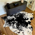 Genuine Cowhide Rug - Natural Leather Hide Rugs for Living Room & Area Rug for Bedroom - Real Cowhides Rug for Rustic Home Decor - Black Speckled Cowhide Rugs Collection, 6x7-8ft