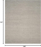 SAFAVIEH Natura Collection Area Rug - 9' x 12', Silver, Handmade Wool Blend, Textured Design, Ideal for Living Room, Bedroom, Dining Space (NAT620C)