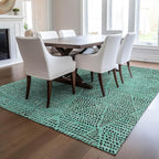 Addison Rugs Chantille ACN591 Teal 2'6" x 3'10" Indoor Outdoor Area Rug, Easy Clean, Machine Washable, Non Shedding, Bedroom, Living Room, Dining Room, Kitchen, Patio Rug