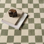 Revival Rugs Gambit 9'2"x12'2" Washable Area Rug for Living Room Bedroom - 100% Recycled Oeko-TEX Certified, Medium Pile, Green, Beige