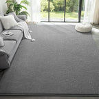 Large Modern Area Rugs for Living Room Bedroom, 7x10 Feet Grey Ultra Soft Solid Thickened Memory Foam Indoor Minimalist Carpets, Non-Slip Comfy Rugs for Boys Girls Nursery Kids Room Home Décor