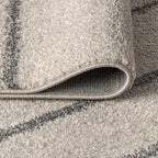 JONATHAN Y Williamsburg Minimalist Stripe Cream/Gray Indoor Area Rug, 5x8, Contemporary, Modern, Easy-Cleaning for Living Room, Bedroom, Kitchen, Pet Friendly, Non-Shedding (MOH201A-5)
