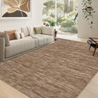 RUGSREAL 3x5 Bedroom Area Rug Solid Color Small Living Room Throw Rug Washable Area Rug Modern Contemporary Rug with Rubber Backing Throw Indoor Carpet for Living Room Bedroom Kids Room, 3' x 5' Taupe
