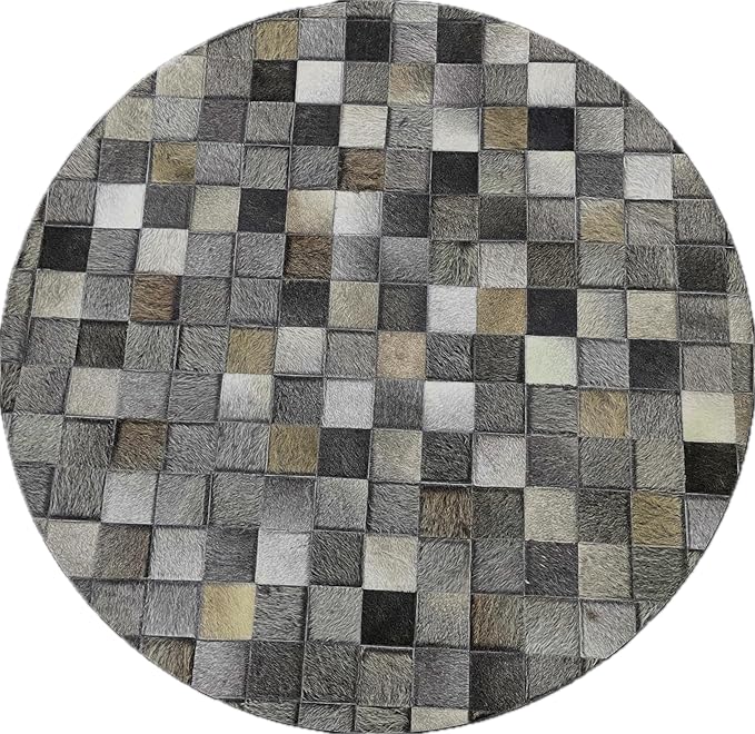 Round Area Rug – Soft Modern Carpet for Living Room, Bedroom, Entryway – Non-Slip Durable Floor Mat for Home Décor (Grey_10X10)