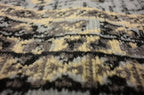 Unique Loom Taftan Collection Border Geometric Tribal Inspired Design Area Rug (2' 7 x 10' 0 Runner, Gray/ Black)