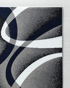 GLORY RUGS Area Rug 8x10 Navy Door Mat Modern Swirls Carpet Bedroom Living Room Contemporary Dining Accent Sevilla Collection 4816