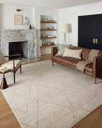 Loloi Darby Collection DAR-03 Sand/Charcoal 5'-3" x 7'-6" Area Rug