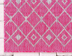 Unique Loom Outdoor Trellis Collection Area Rug - Tribal Trellis (2' x 6' 1" Runner, Fuschia/ Gray)
