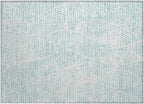 Addison Rugs Chantille ACN591 Aqua 1'8" x 2'6" Indoor Outdoor Area Rug, Easy Clean, Machine Washable, Non Shedding, Bedroom, Living Room, Dining Room, Kitchen, Patio Rug