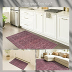 Fame Rugs Turkish Rug. Washable Vintage Oriental Antique Inspired Traditional Doormat Small Modern Area Rugs Luxury Entryway Entry Bedroom Bathroom Kitchen (395RR, 2'5 x 6'9)
