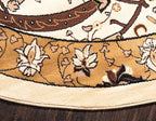 Unique Loom Espahan Collection Area Rug - Cape Cod (8'Round, Ivory/ Beige)