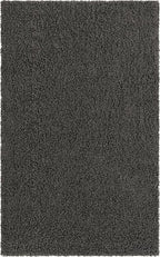 Unique Loom Solid Shag Collection Area Rug (5' 1" x 8' Rectangle Graphite Gray)