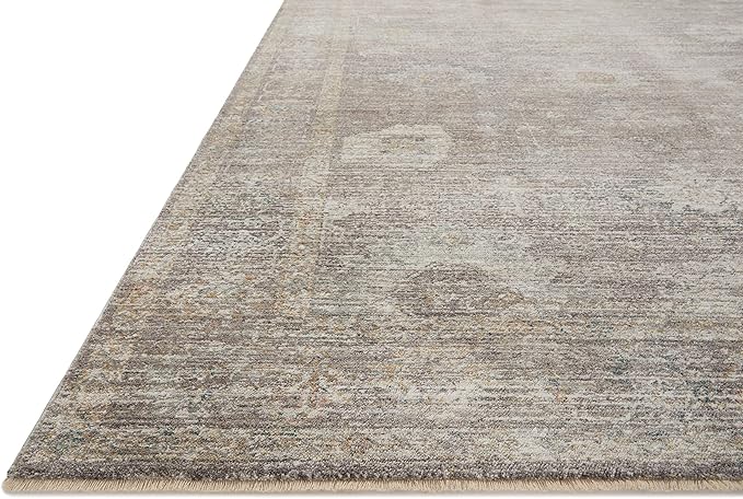Loloi Magnolia Home by Joanna Gaines Millie Collection MIE-05 Stone/Natural 9'-6" x 13'-1", .25" Pile Height, Area Rug