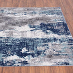 LUXE WEAVERS Euston Collection D.Blue-L.Blue 9x12 Modern Abstract Area Rug