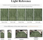 8x10 Washable Area Rug Vintage Green Rug for Living Room Bedroom Low Pile Soft Non-Slip Boho Rug for Under Table Boho Distressed Retro Carpet for Bedroom Kitchen Office Dining