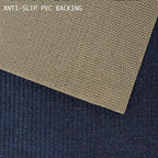 English Home Custom Size Anti Slip Striped Design Light Weight Durable TPR Backing Thin Pile Runner Rug (26" x 4')
