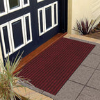 Ottomanson Mud Mat 2' x 4' Entryway Rug - Non-Slip Scraper Doormat for Muddy Paws, Dirt Trapping Indoor/Outdoor Mat for High-Traffic Areas, Kitchen, Garage, Patio, Red