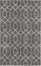 Marilyn Monroe Glam Collection Area Rug - Trellis (3' 3" x 5' 3" Rectangle, Gray Silver/ Silver)