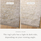 Loloi Amber Lewis Alie Collection ALE-05 Gold/Beige 2'-7'' x 7'-9'', .13'' Pile Height, Runner Rug