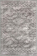 KILOCOCO Boho Entryway Rug 3x5 Area Rug Washable Non Slip Throw Rugs Soft for Kitchen Living Room Dining Bedroom Geometric Moroccan Carpet, Taupe