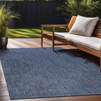 Beverly Rug Indoor Outdoor Rug 8x10, Washable Outside Carpet for Patio, Deck, Porch, Solid Modern Area Rug, Water Resistant, Azure Blue