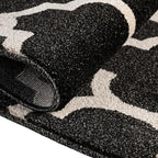 Rugs.com Lattice Collection Rug – 5' x 8' Black Medium Rug Perfect for Bedrooms, Dining Rooms, Living Rooms