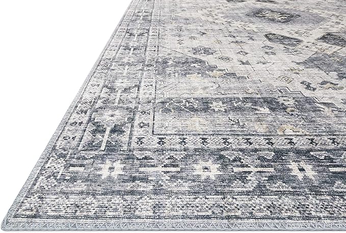 Loloi Skye Collection SKY-02 Silver/Grey 2'-6" x 12'-0" Runner Rug