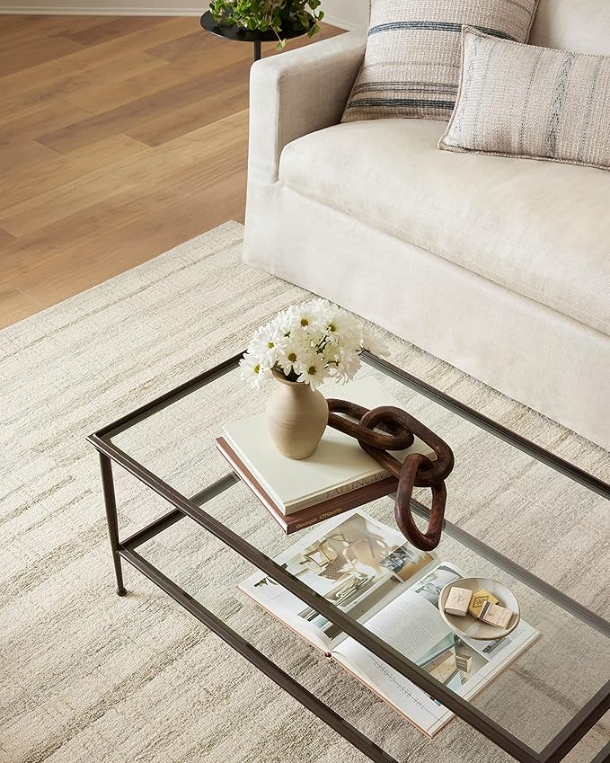 Loloi Chris Loves Julia Chris Collection CHR-02 Natural/Sage 2'-6'' x 7'-6'', .50" Pile Height, Runner Rug
