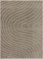 LUXE WEAVERS Modern Geometric Wave Taupe 4x6 Area Rug
