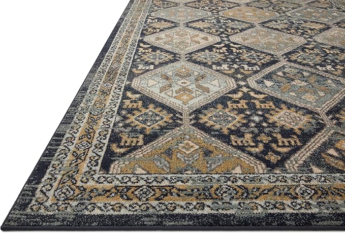 Loloi Jocelyn Collection JOC-02 Navy/Blue 6'-7" x 9'-7" .38" Thick Area Rug