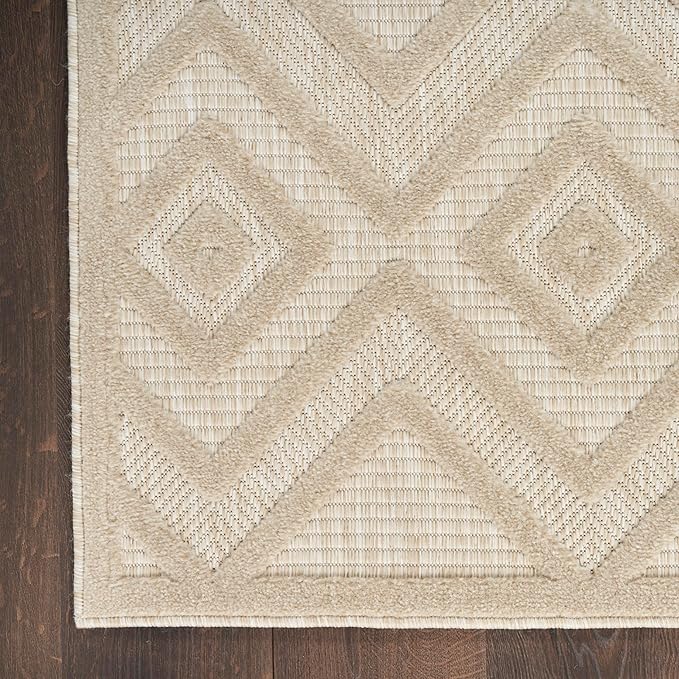 Nourison Home Versatile Cream 2' x 4' Area Rug - Easy Clean, Non Shedding, Bed Room, Living Room, Dining Room, Kitchen (2' x 4')
