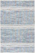 Dash and Albert Malta Blue Machine Washable Area Rug - 3' x 5' Blue Stripe Washable Accent Rug - Durable, High Traffic Areas Kitchen, Mudroom, Hallways