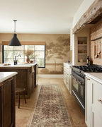 Loloi Magnolia Home by Joanna Gaines Sinclair Collection SIN-01 Rust/Lagoon 5'-0" x 7'-0", .25" Pile Height, Machine Washable, Area Rug