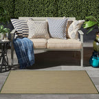 Nourison Home Courtyard Green 3' x 5' Area Rug - Easy Clean, Non Shedding, Bed Room, Living Room, Dining Room, Kitchen (3' x 5')
