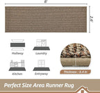 BEQHAUSE Hallway Runner Rugs 2.6x8, Hallway Rug Non-Slip Washable(Rolled-Up NO Creases), Runner Rug Absorbent Stain Resistant Hall Rug Carpet Runner, Entryway Rugs Floor Mat Laundry Room Rugs, Taupe