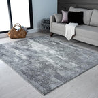 LUXE WEAVERS Euston Collection 7681 Dark Grey 4x5 Modern Abstract Area Rug