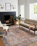 Loloi Chris Loves Julia Jules Collection JUL-02 Terracotta/Multi 2'-6'' x 12'-0'', .13" Pile Height, Runner Rug