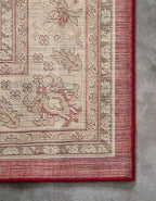 Unique Loom Sialk Hill Collection Area Rug - Washington (3' 3" x 5' 3" Rectangle Burgundy/Cream)