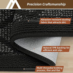 COSY HOMEER Non-Slip Door Mat 24"x36", Entryway Rugs Low Profile Absorbent Dirt Trapper Doormat for Front Entrance, Washable Polypropylene Entry Mat (Black)