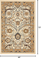 Unique Loom Espahan Collection Area Rug - Cape Cod (4' 1" x 6' 1" Rectangle, Ivory/ Beige)