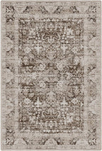 LUMI 8x12 Washable Area Rug for Living Room, Ultra Soft Traditional Vintage Rugs Non Slip with Rubber Backing, Low Profile, High Traffic, Stain Resistant Carpets, Ideal for Bedroom, Dining Room